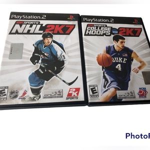 Play Station 2 , NHL 2K7 & 2K College Hoops Tested